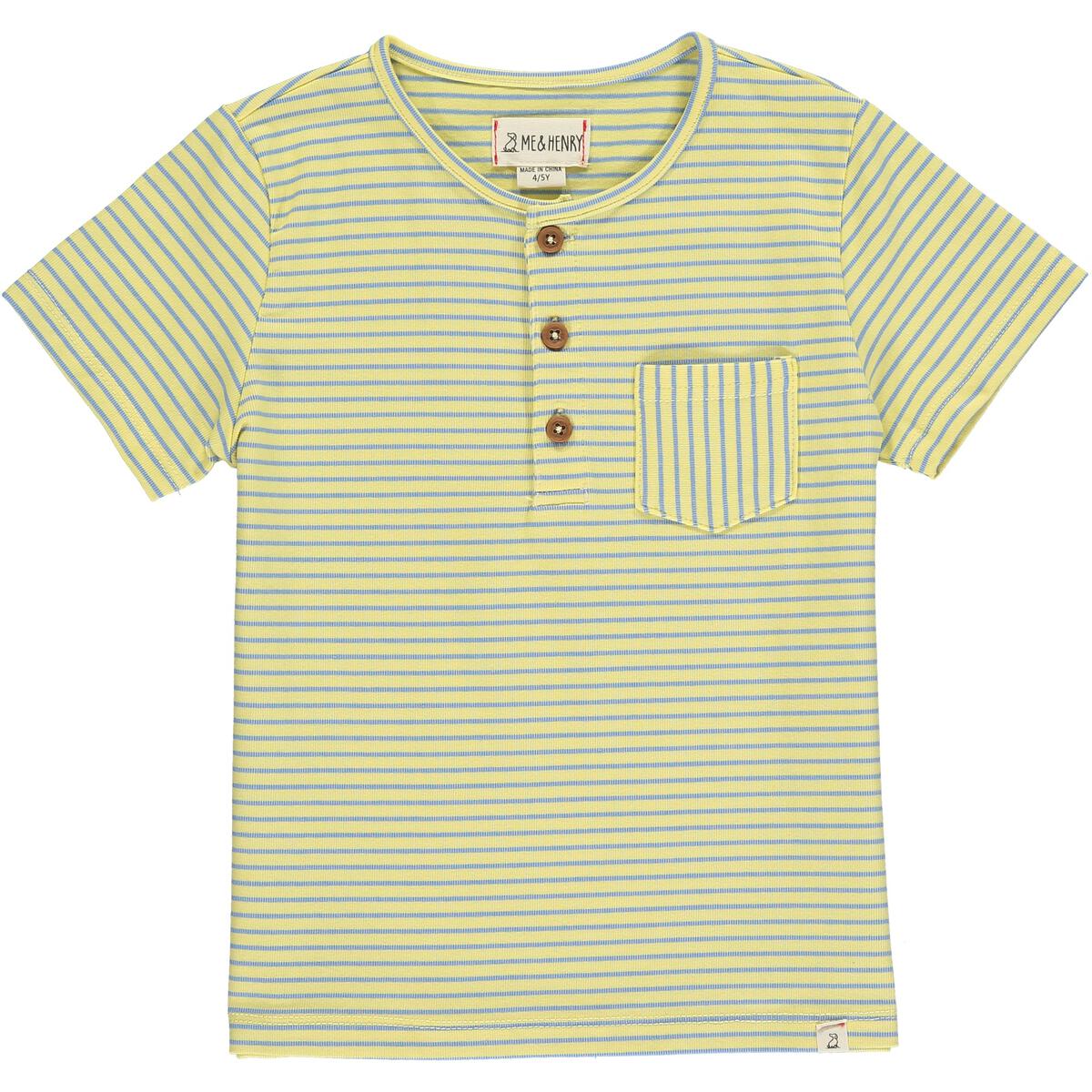 Dodger Henley - Royal Yellow Stripe