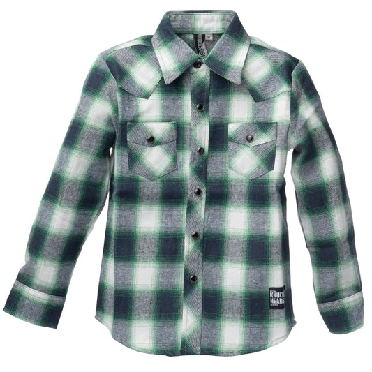 Green Flannel Knuckleheads Long Sleeve