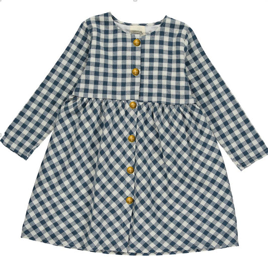 Kit Dress- Navy Plaid