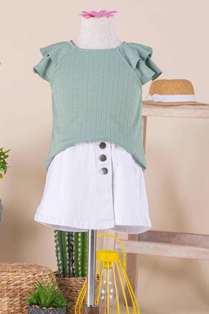 Ruffled Sage Top