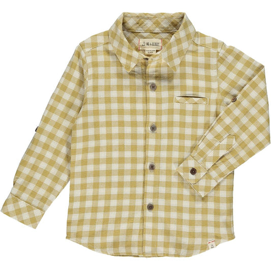Atwood Woven Plaid Shirt- Gold