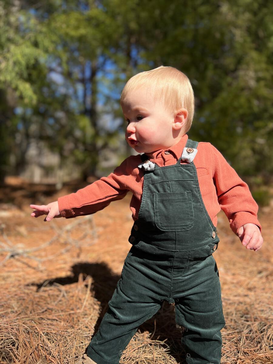 Jellico Corduroy Overalls- Green