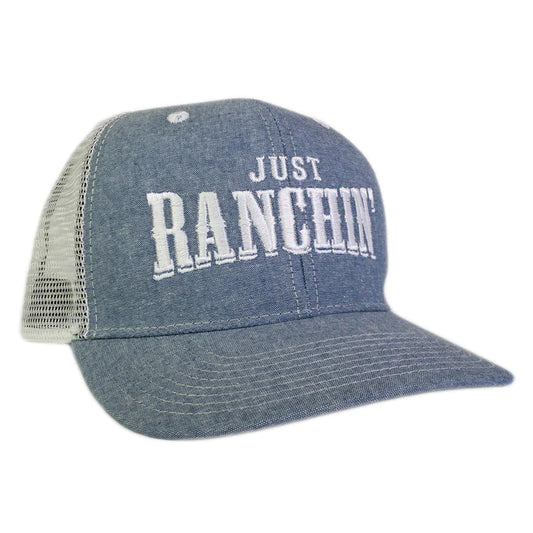 Just Ranchin Mesh Flatbill Snapback Hat