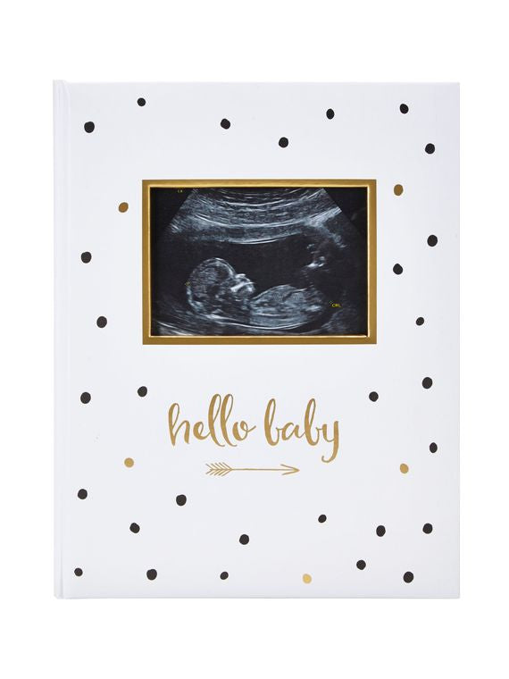Hello Baby Babybook, Black & Gold